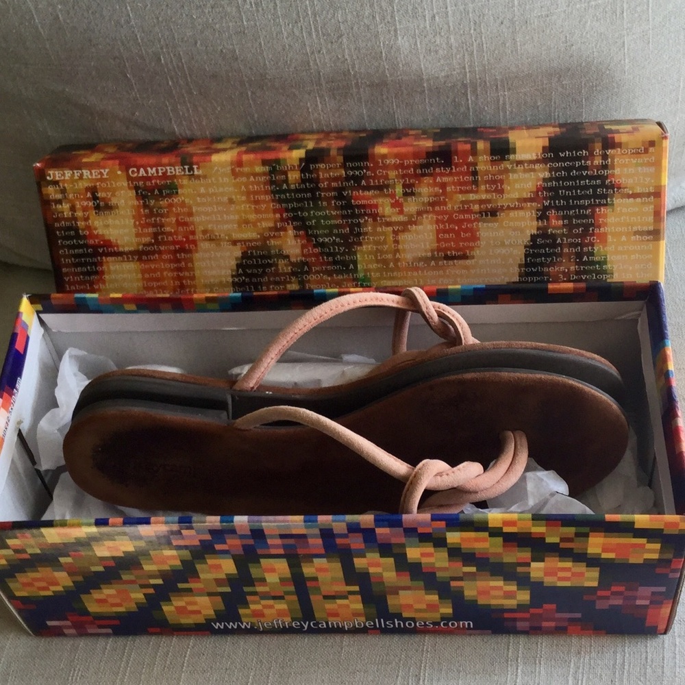 With Box Jeffrey Campbell Blush Suede Malia Sandal - Picture 4 of 4